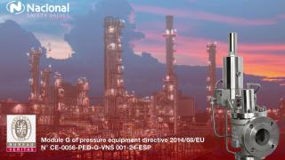 PED Module G of Pressure Equipment Directive 2014/68/EU for Pilot Operated Safety Valve MVP64 