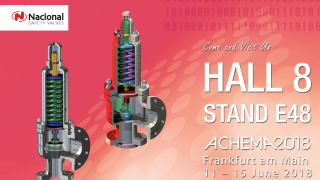 Nacional Safety Valves Exhibiting at the Achema'18