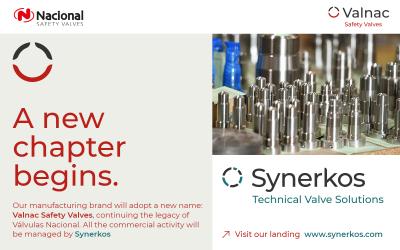 Válvulas Nacional commercial activity moves to Synerkos Technical Valve Solutions